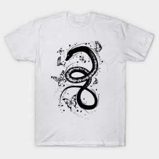 snake and butterflies T-Shirt